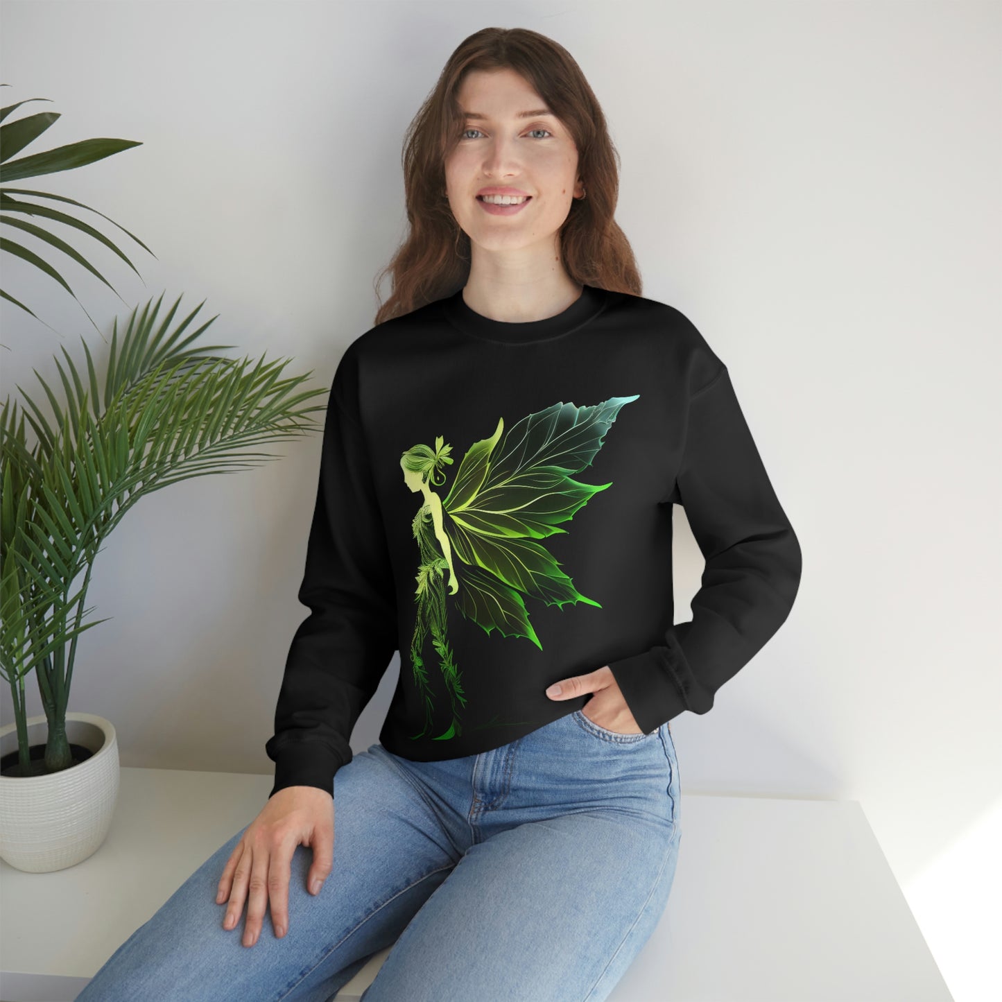 Forest Leaf Sprite Unisex Heavy Blend™ Crewneck Sweatshirt