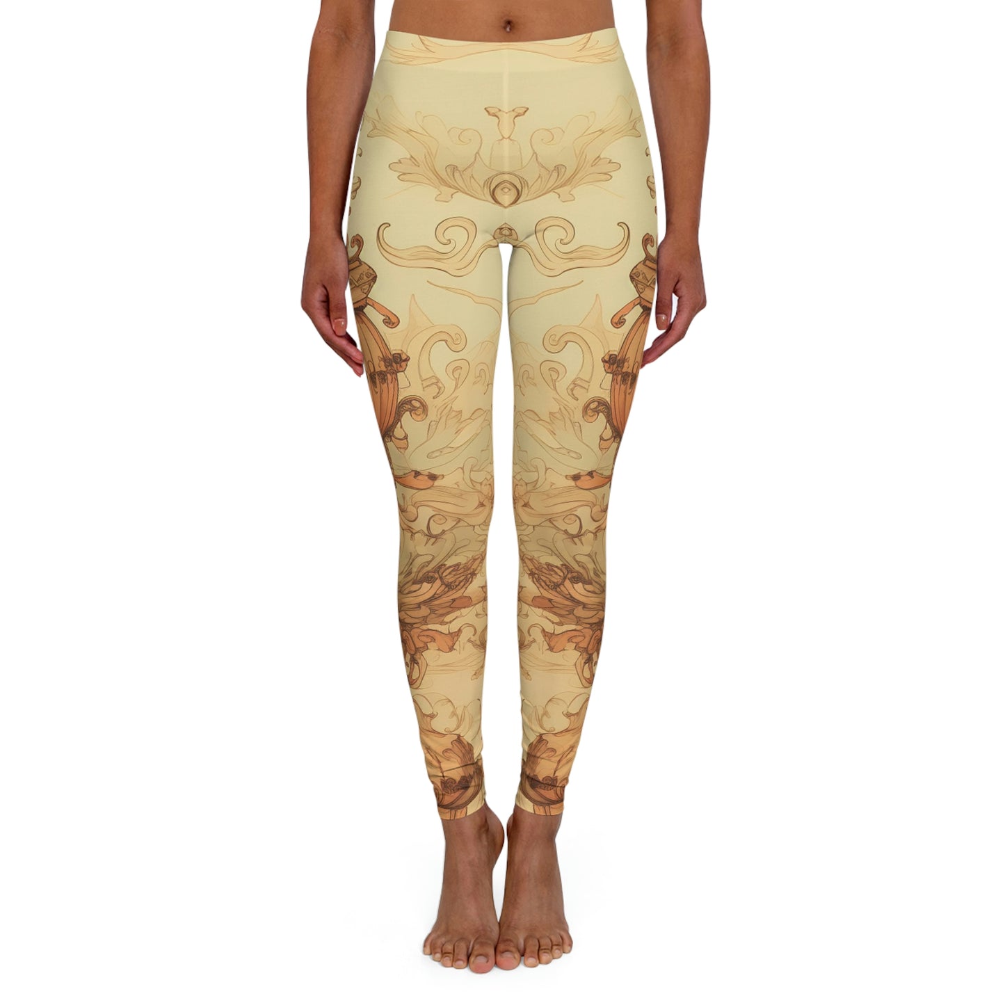 Rococo Spinning Top Land Women's Spandex Trippy Leggings