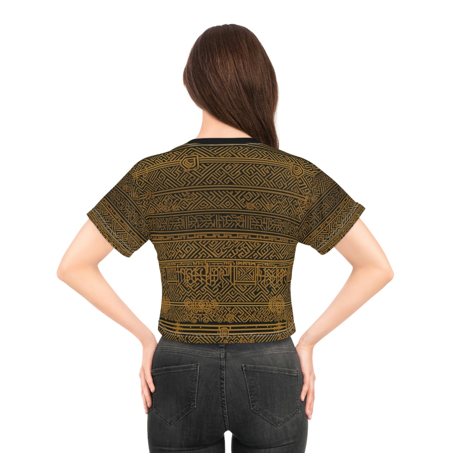 Golden Symbols Crop Tee