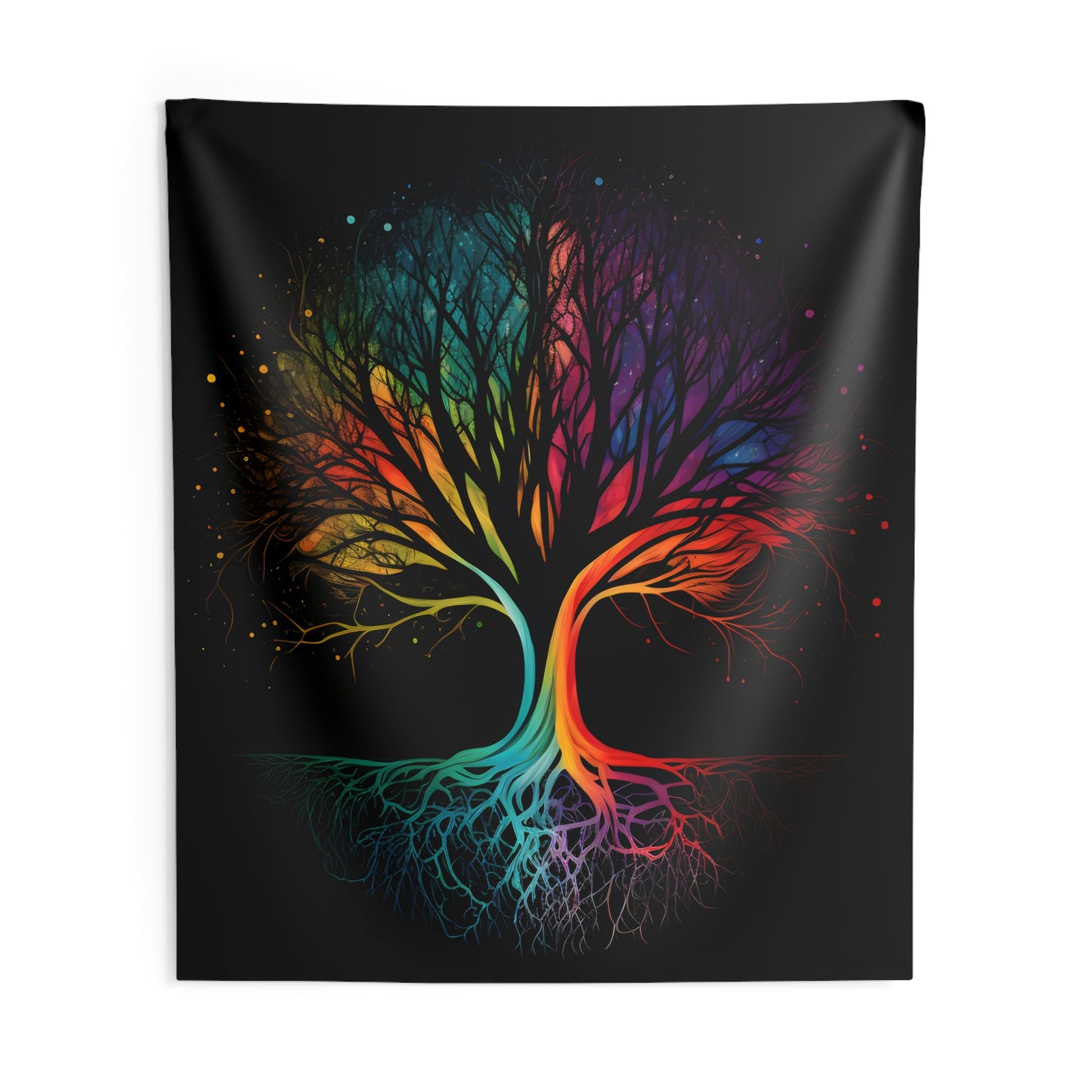 Rainbow World Tree Indoor Wall Tapestry