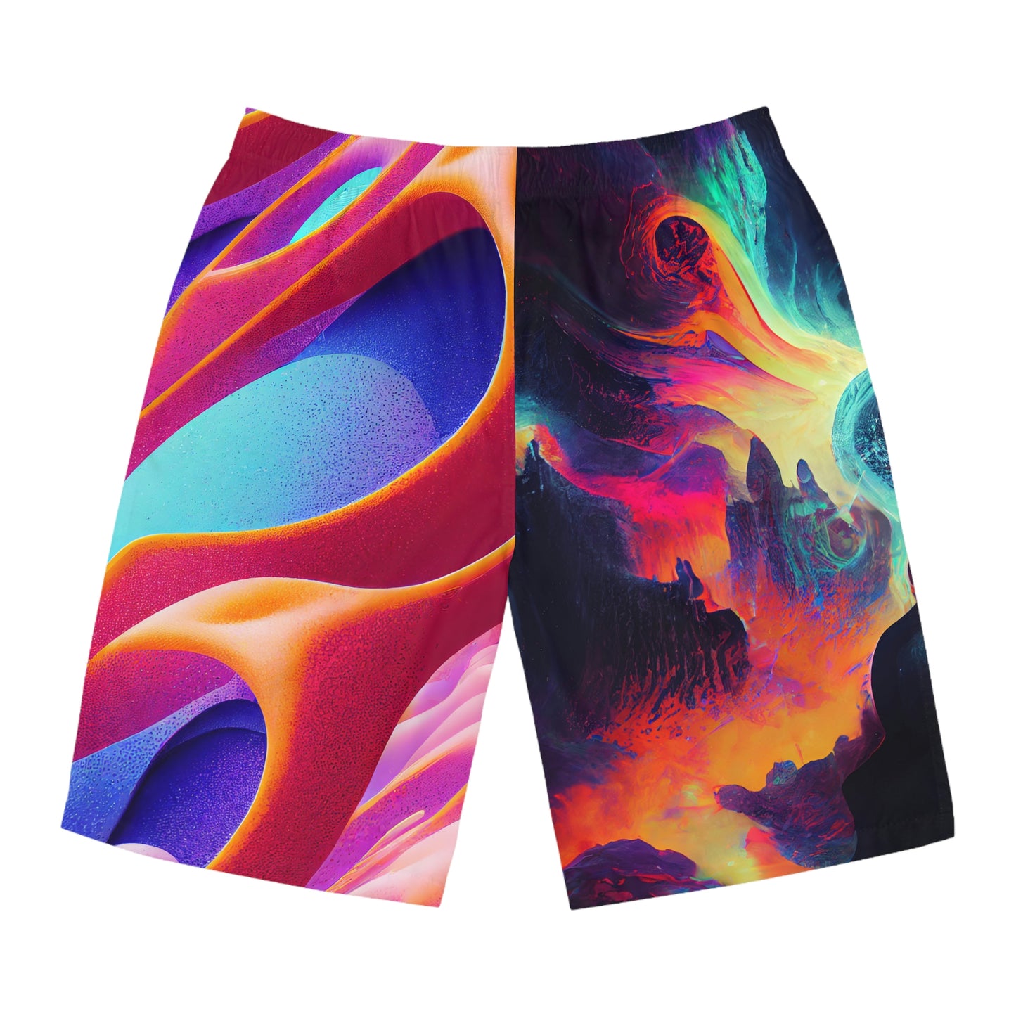 Men's Rainbow Trippy Dreamscape Festival Rave Board Shorts (AOP)
