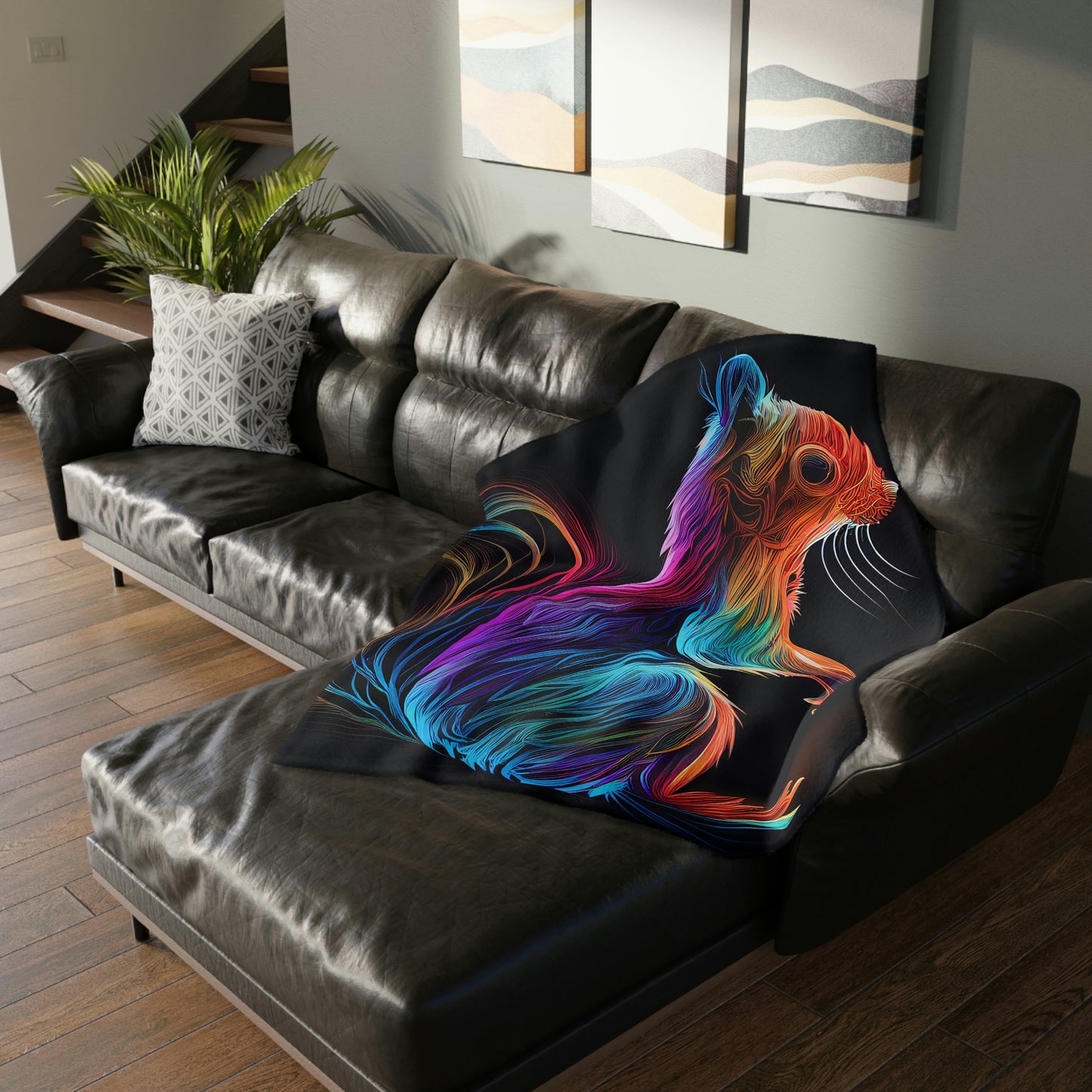 There Are Two Types of Squirrels In This World Velveteen Minky Blanket (Two-sided print)