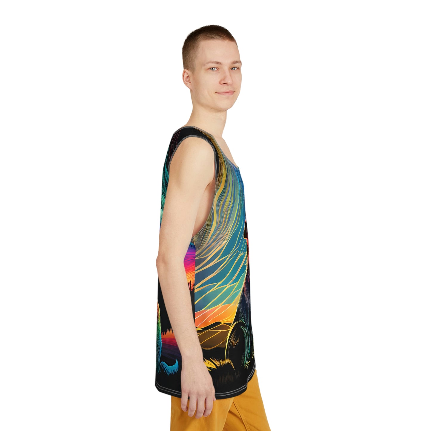 Howling Aurora - Double-sided Colorful Men's All Over Print Tank