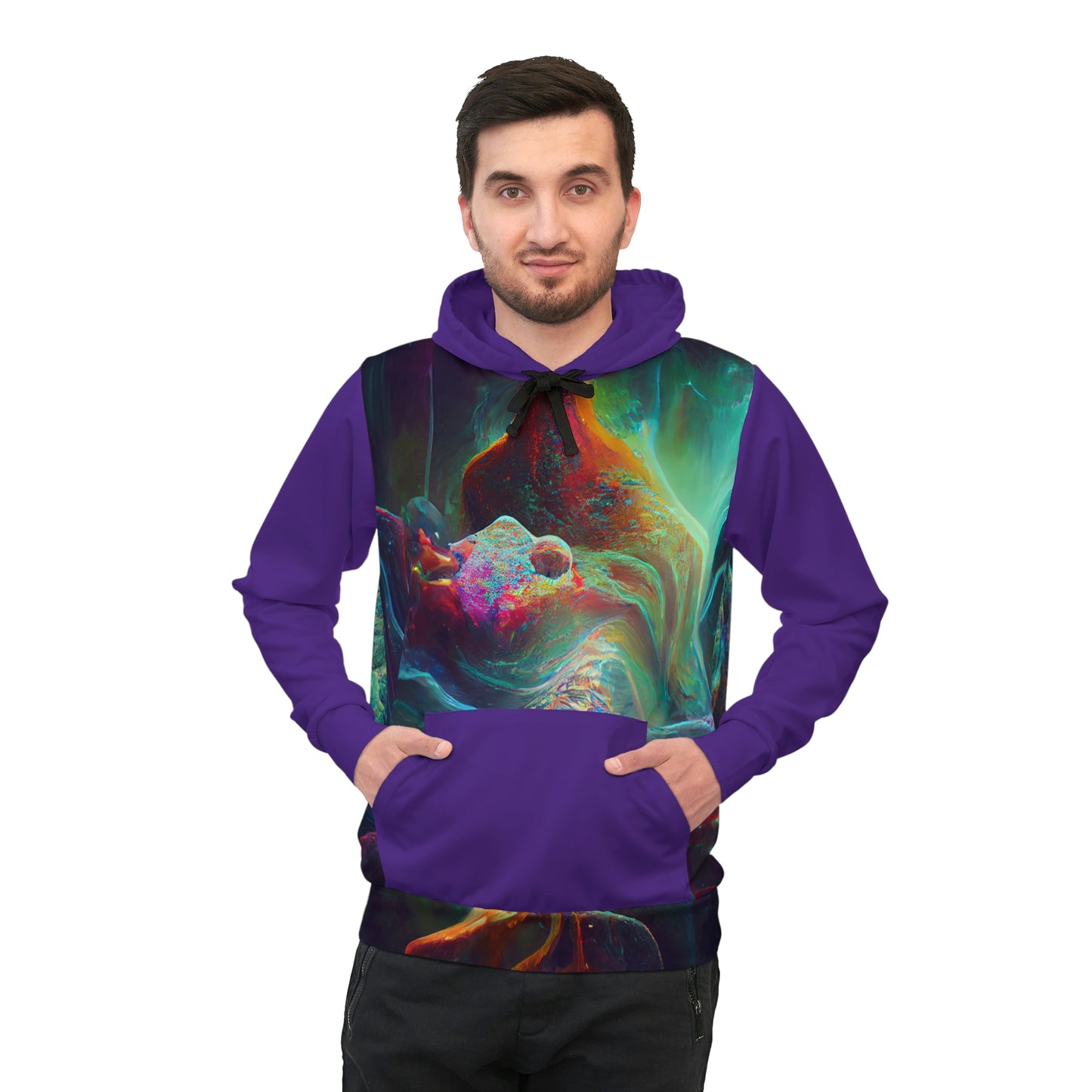 Unisex Multicolor Psychedelic Dreamy Athletic Festival Hoodie