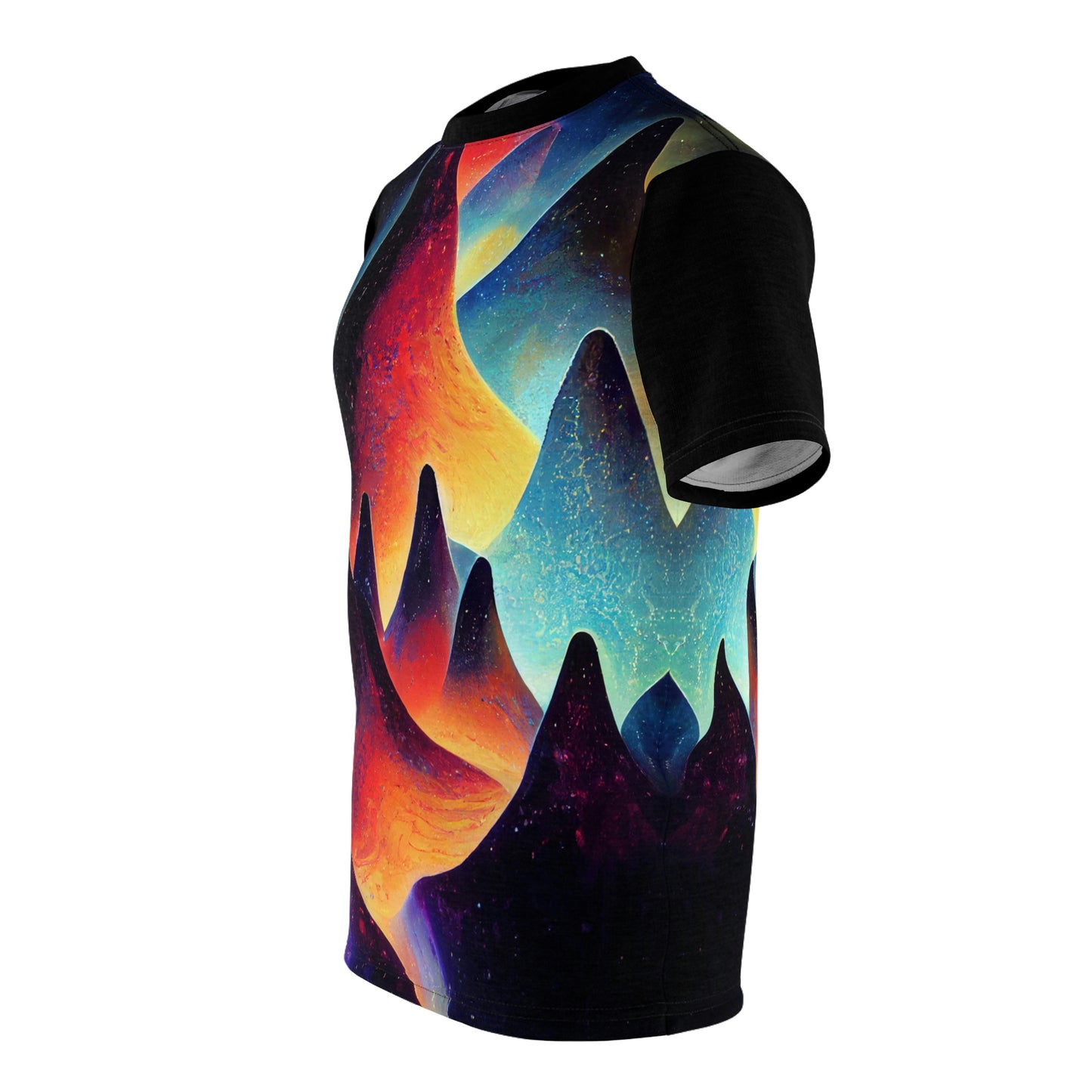 Unisex Mystic Mountains Majesty AOP Cut & Sew Short Sleeve Tee Shirt