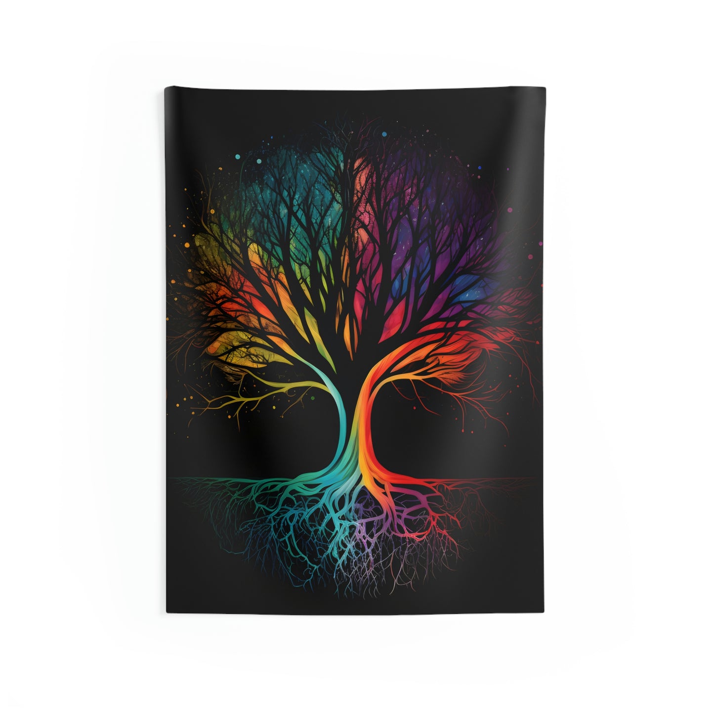 Rainbow World Tree Indoor Wall Tapestry