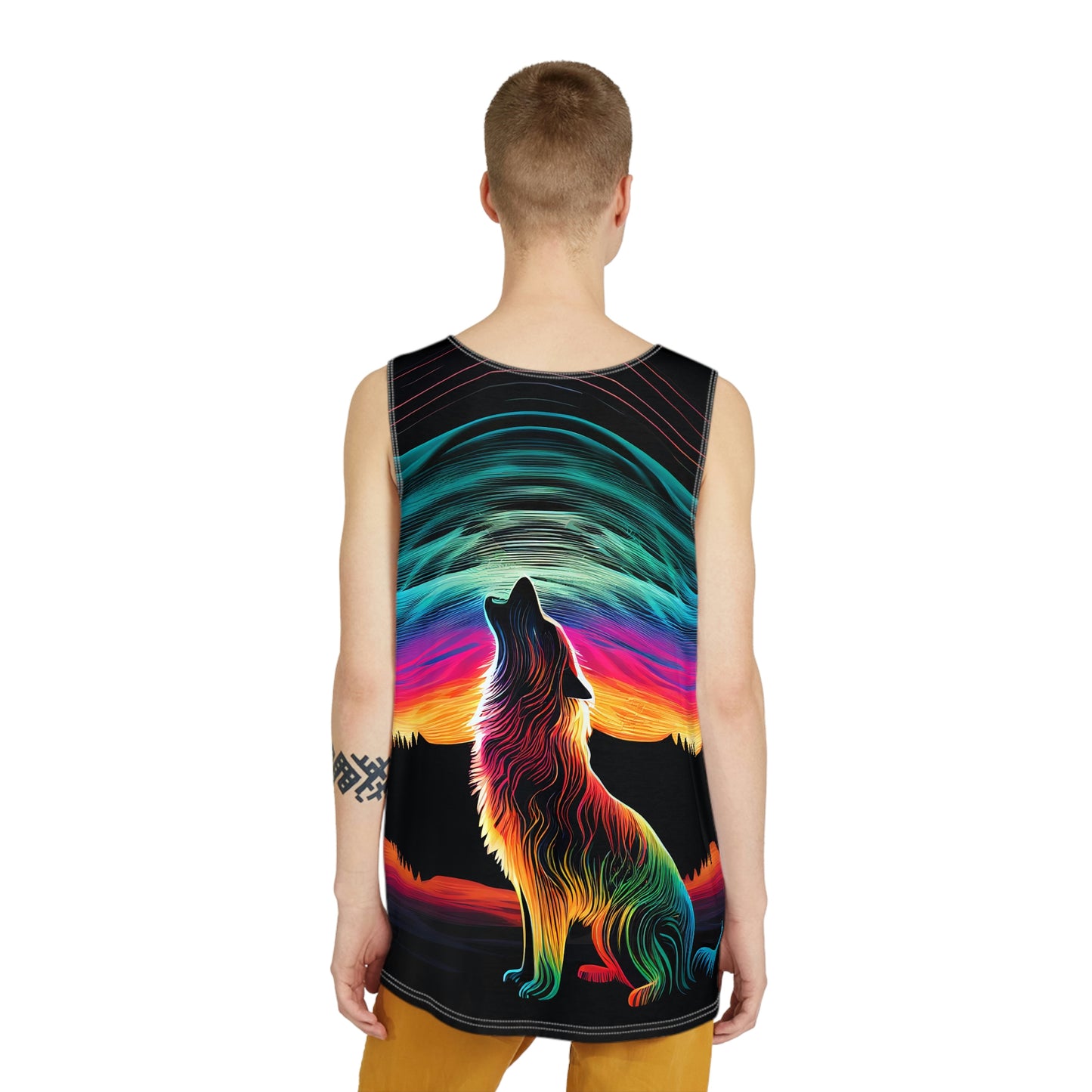 Howling Aurora - Double-sided Colorful Men's All Over Print Tank