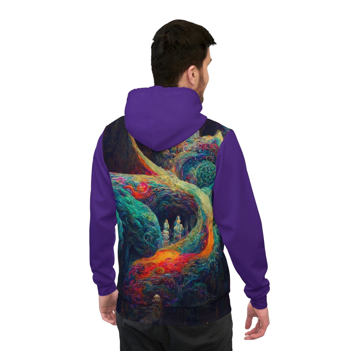 Unisex Multicolor Psychedelic Dreamy Athletic Festival Hoodie