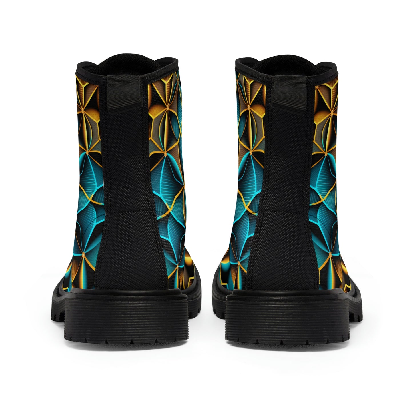 Sacred Geometry Psychedelic Women's Canvas Boots