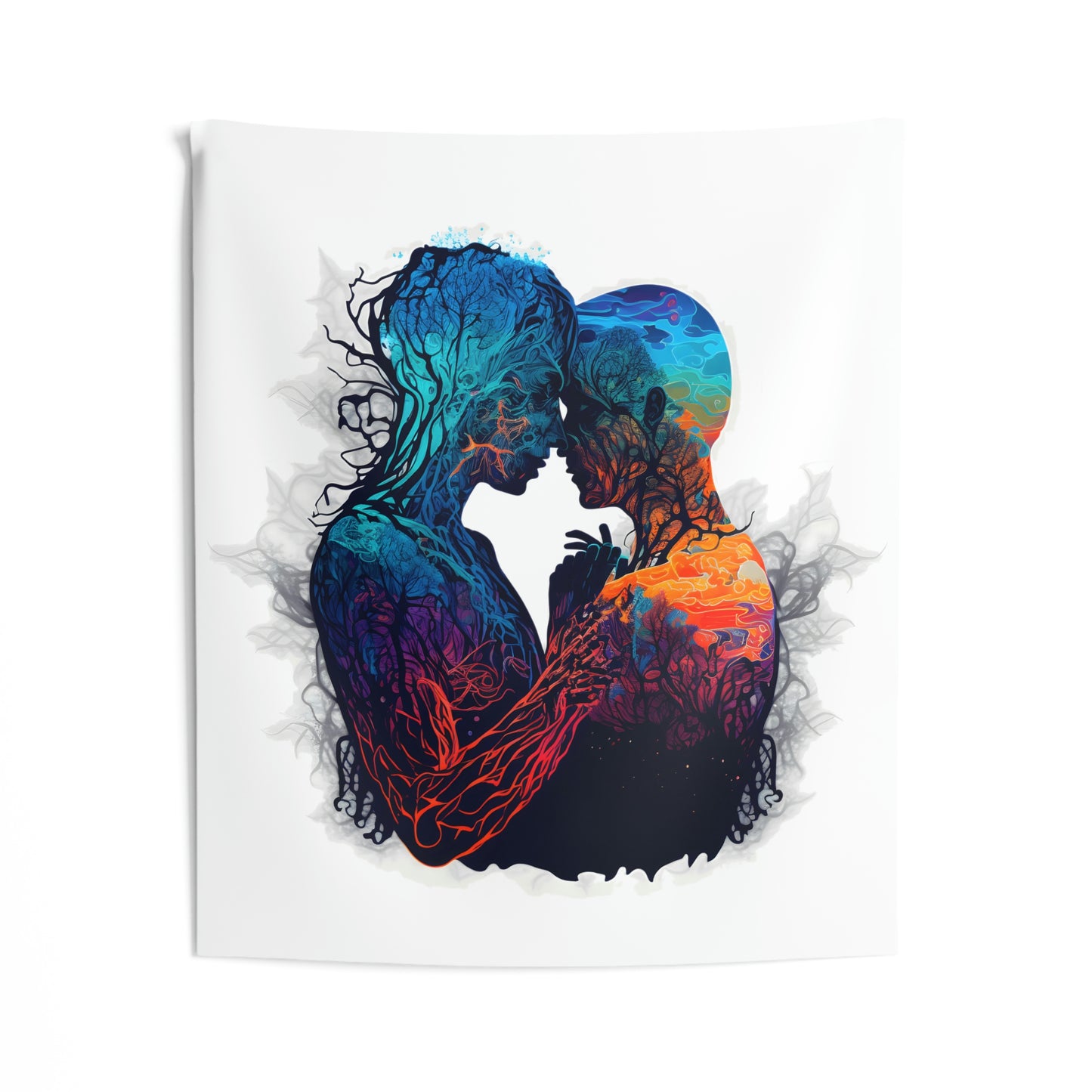Spiritual Love Embrace - Indoor Wall Tapestry