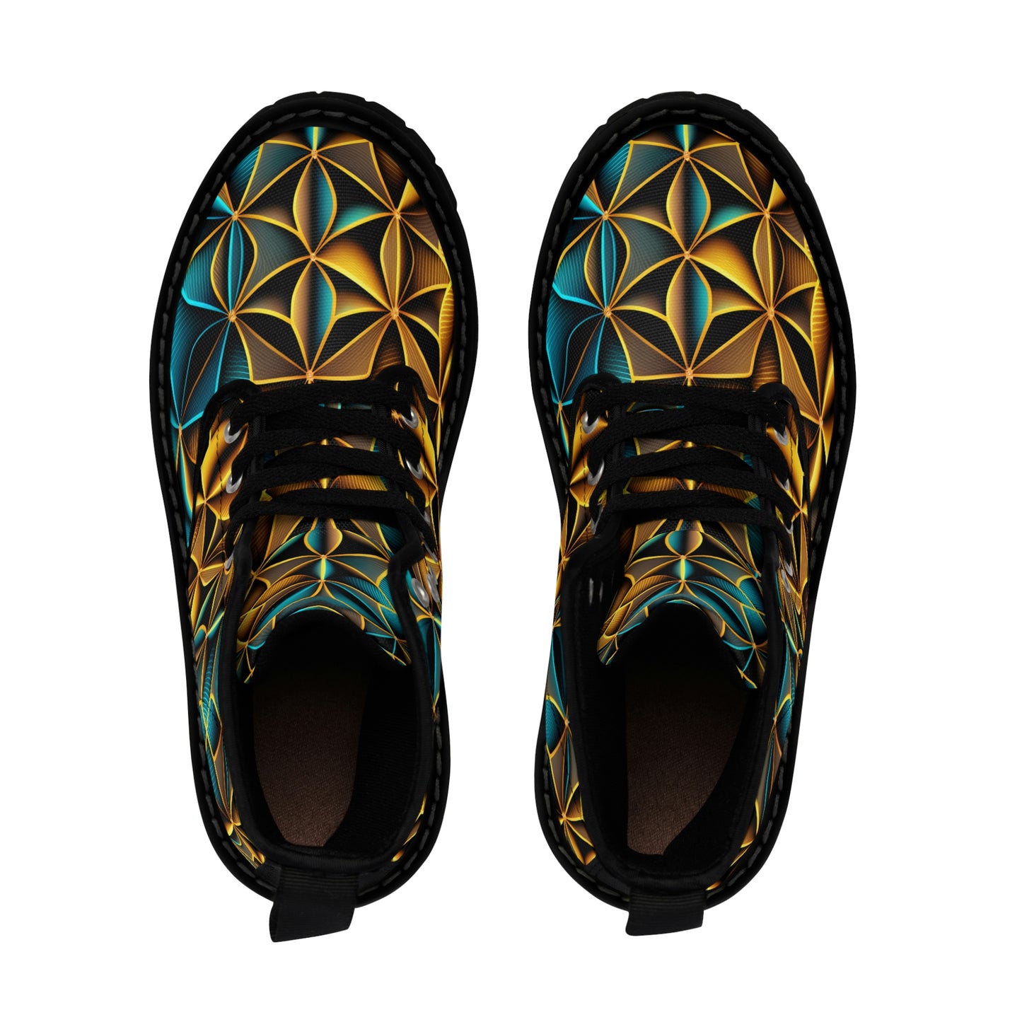 Sacred Geometry Psychedelic Women's Canvas Boots