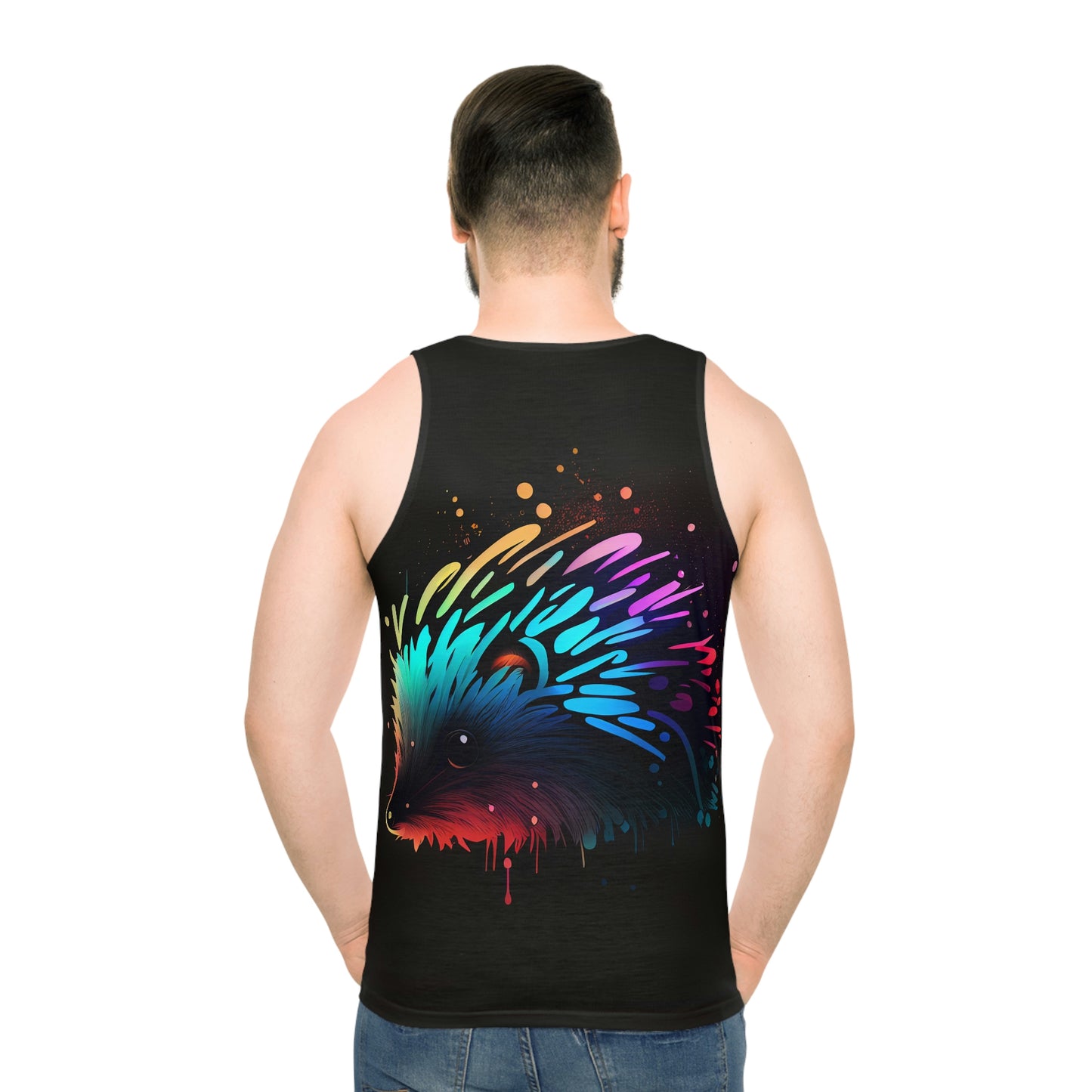 Neonpunk Hedgehog Unisex Tank Top (AOP)