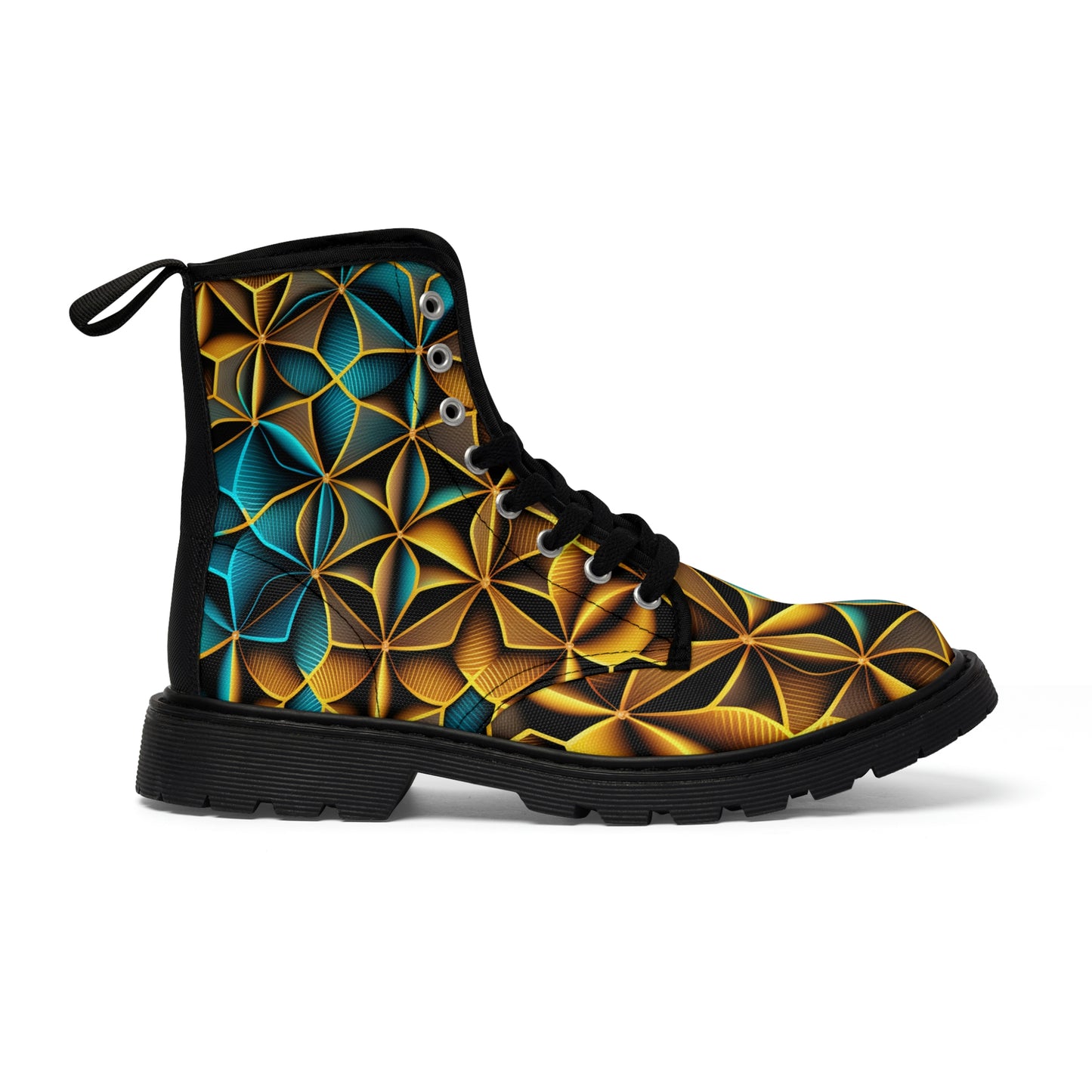 Sacred Geometry Psychedelic Women's Canvas Boots