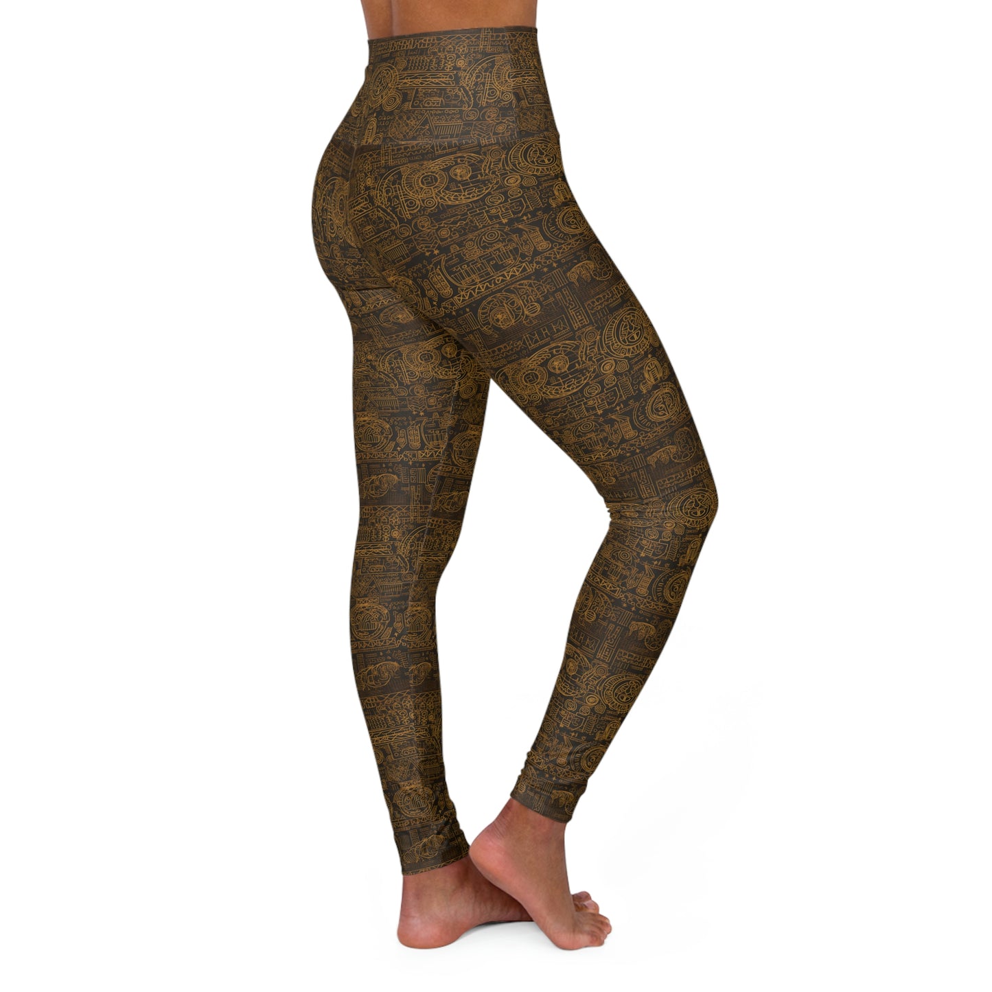 Golden Symbols High Waisted Yoga Leggings