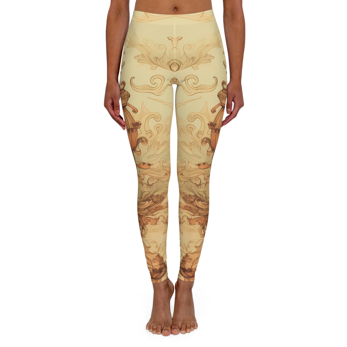 Rococo Spinning Top Land Women's Spandex Trippy Leggings