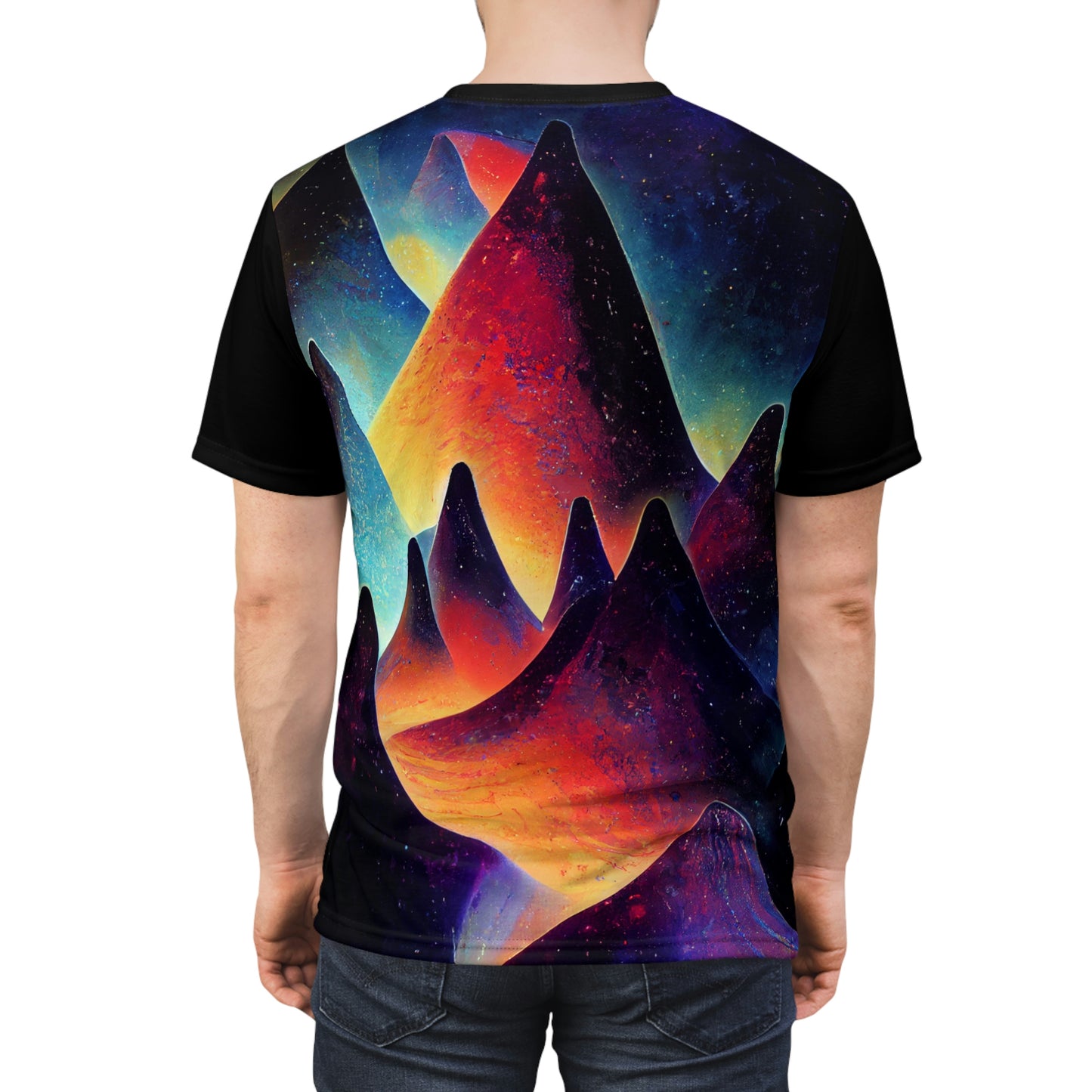 Unisex Mystic Mountains Majesty AOP Cut & Sew Short Sleeve Tee Shirt