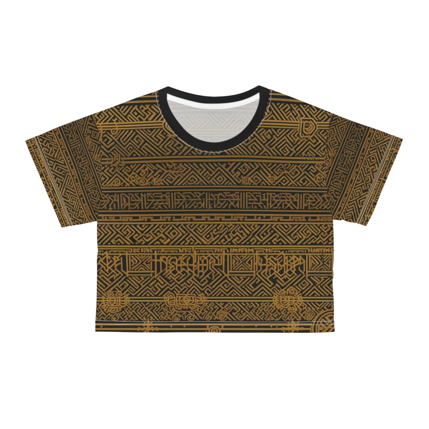 Golden Symbols Crop Tee