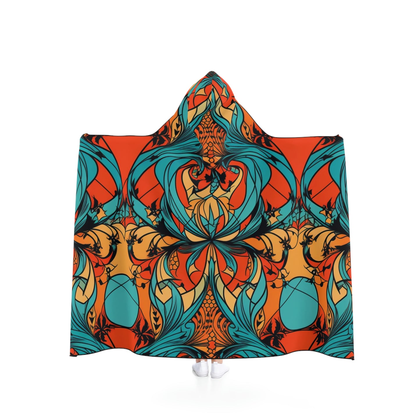 Psychedelic Art Nouveau Hooded Trip Blanket