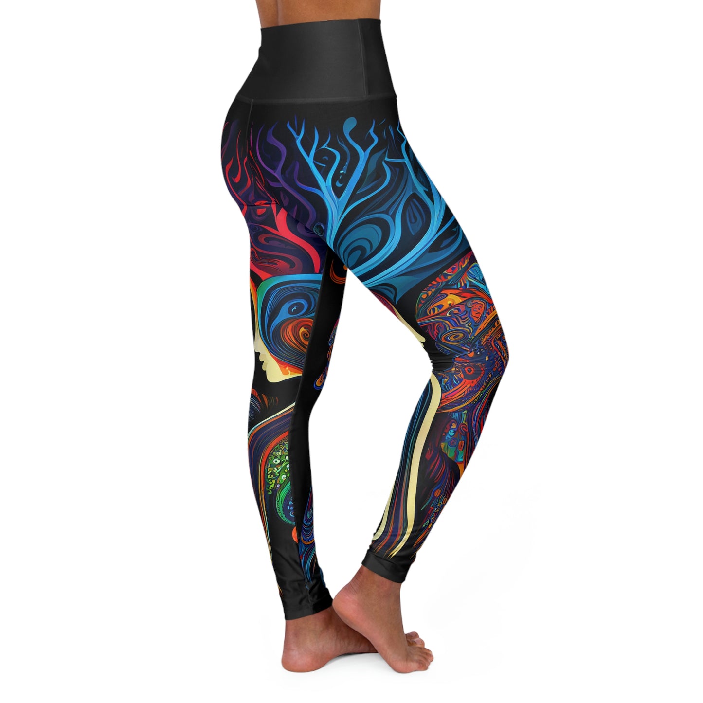 Duality Art Print High Waisted Yoga Leggings