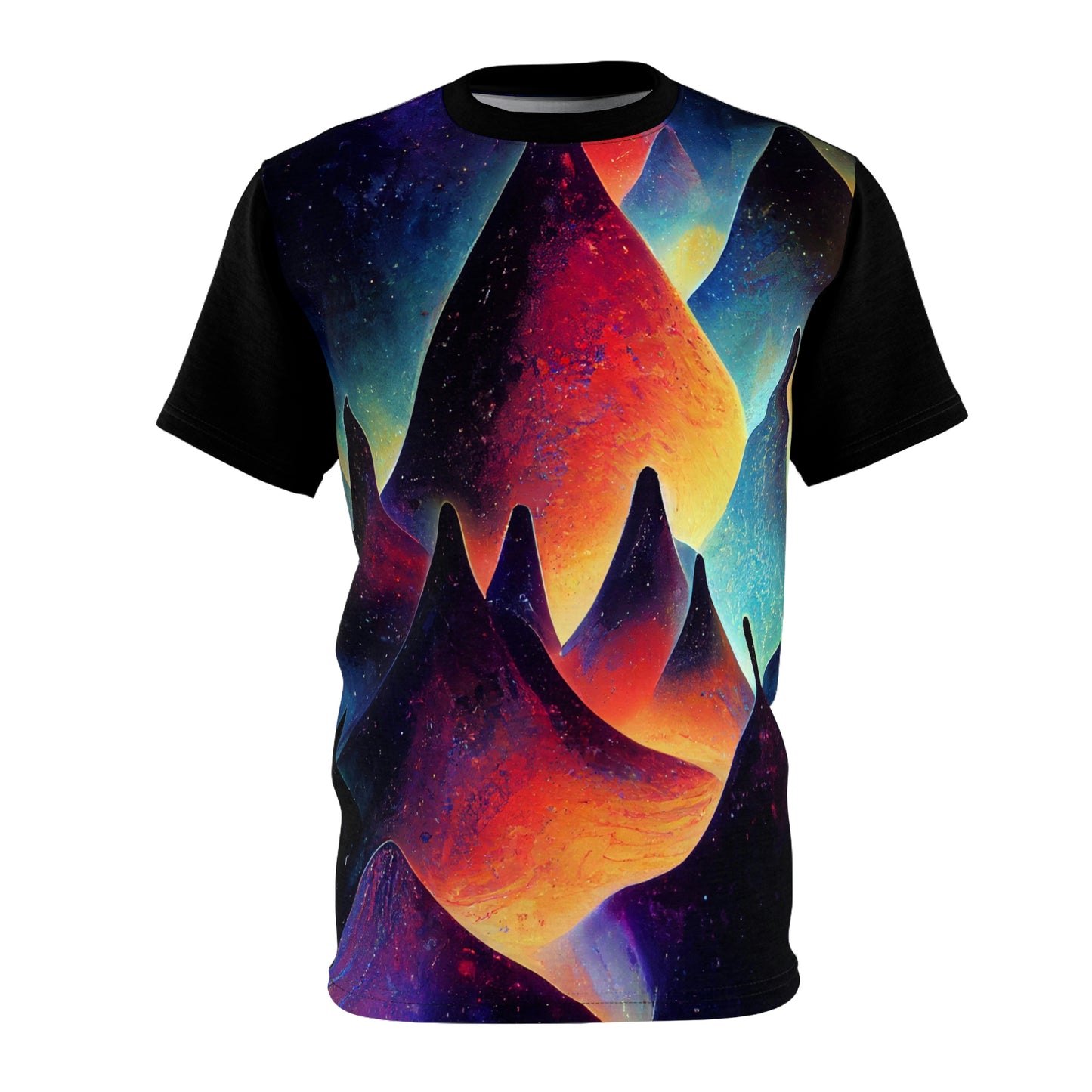Unisex Mystic Mountains Majesty AOP Cut & Sew Short Sleeve Tee Shirt