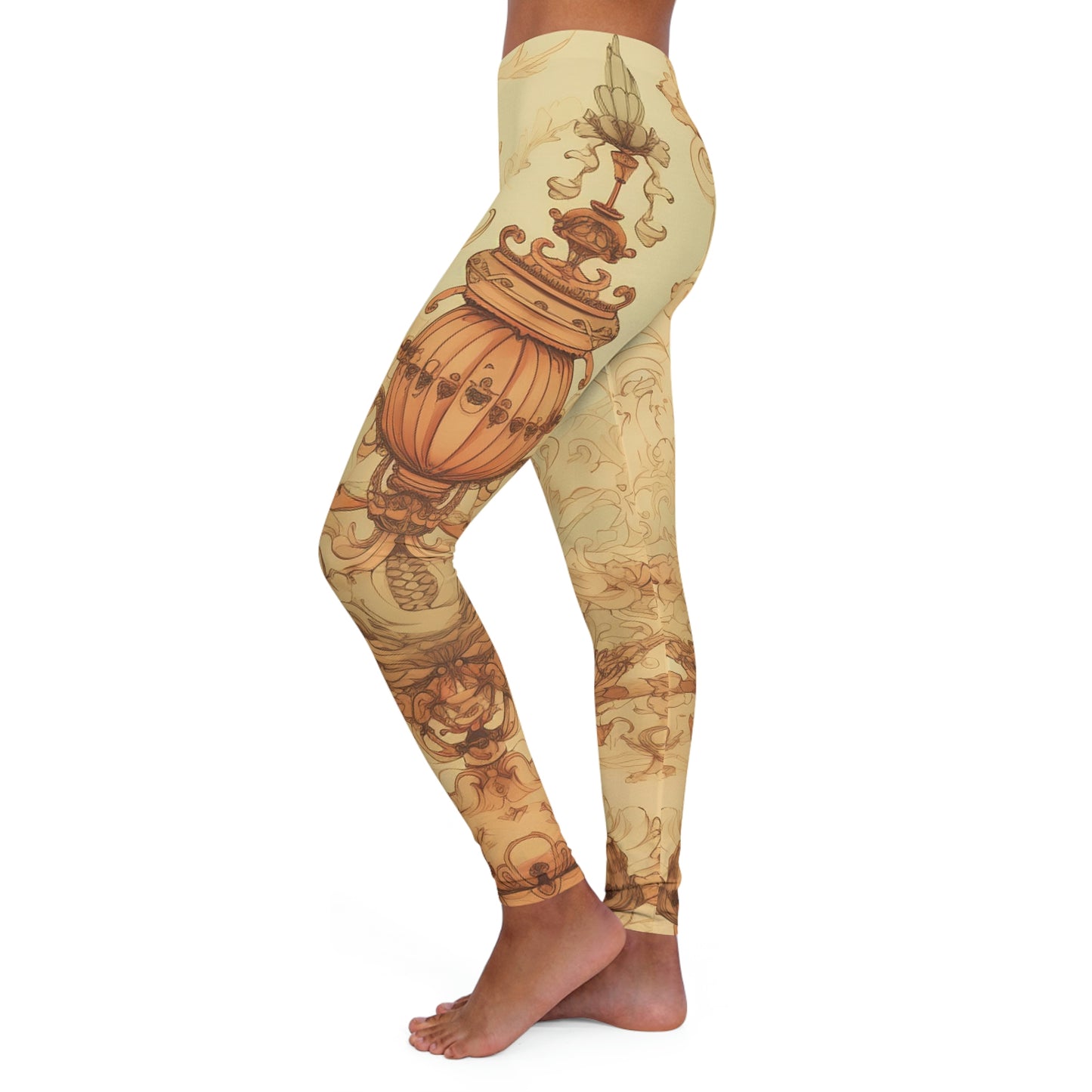 Rococo Spinning Top Land Women's Spandex Trippy Leggings