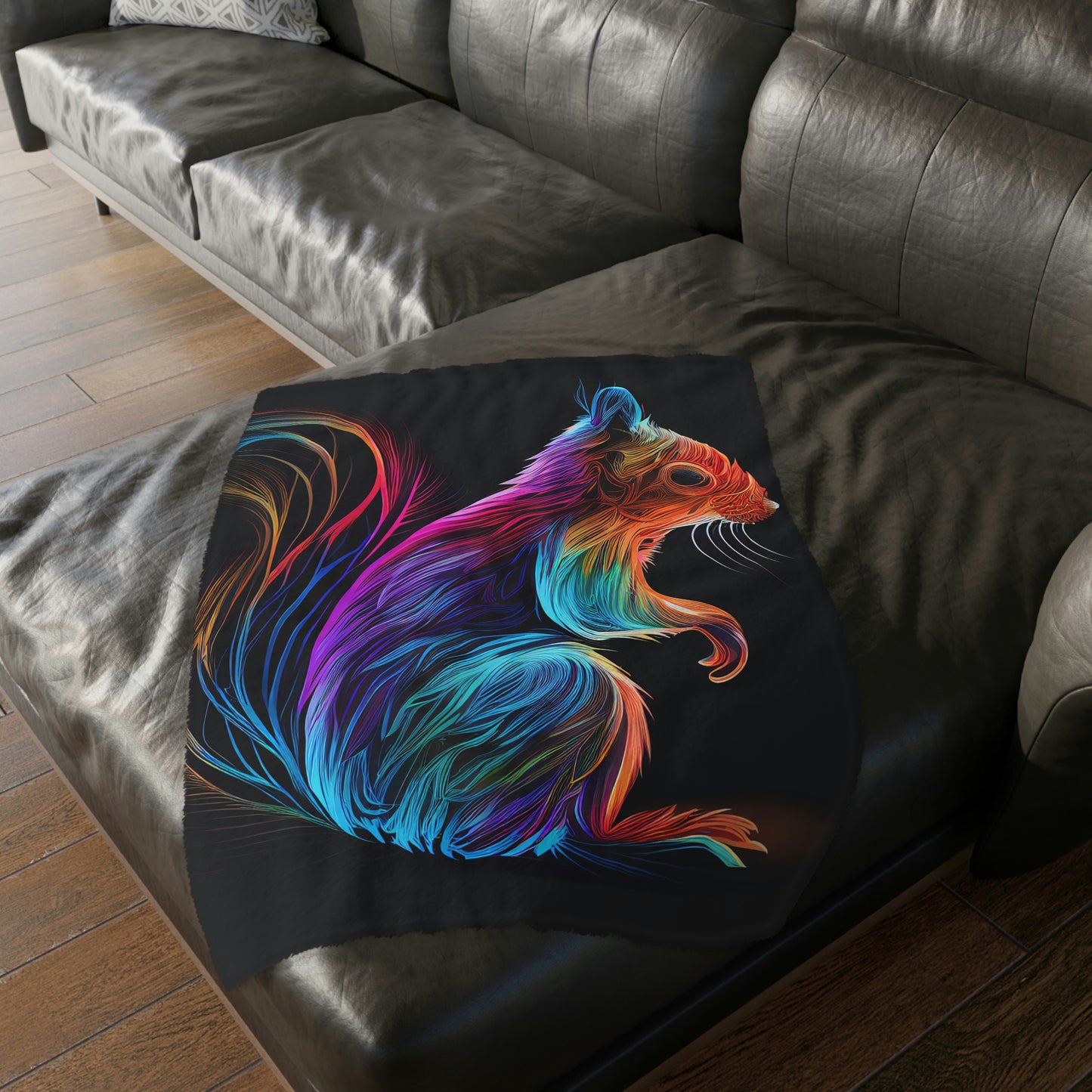 There Are Two Types of Squirrels In This World Velveteen Minky Blanket (Two-sided print)