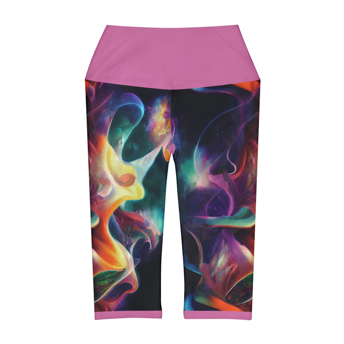 Fairy Swirl High Waist Cropped Cut Yoga Lounge Capri Festival Leggings