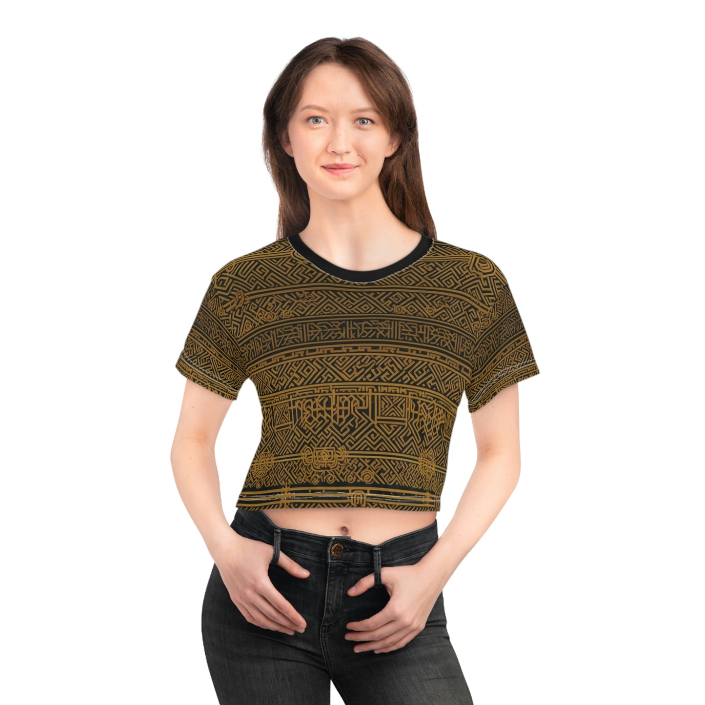 Golden Symbols Crop Tee