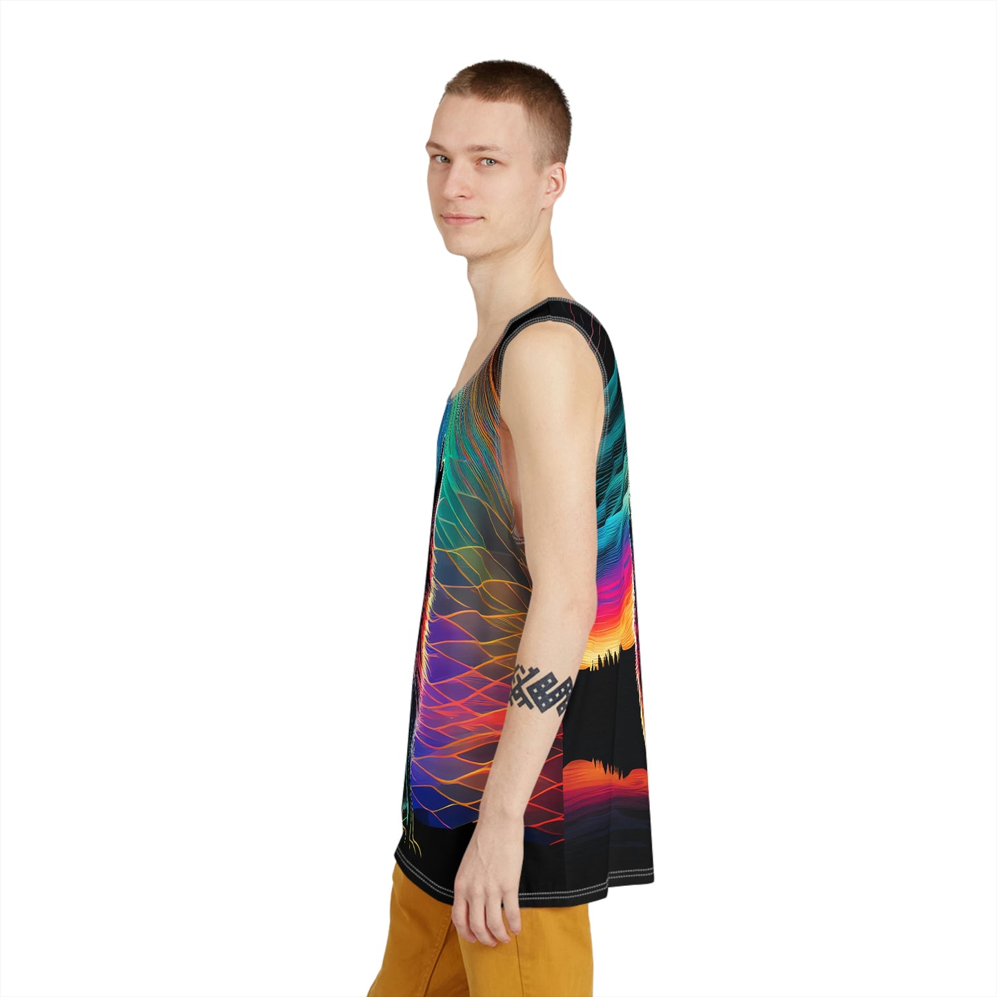 Howling Aurora - Double-sided Colorful Men's All Over Print Tank