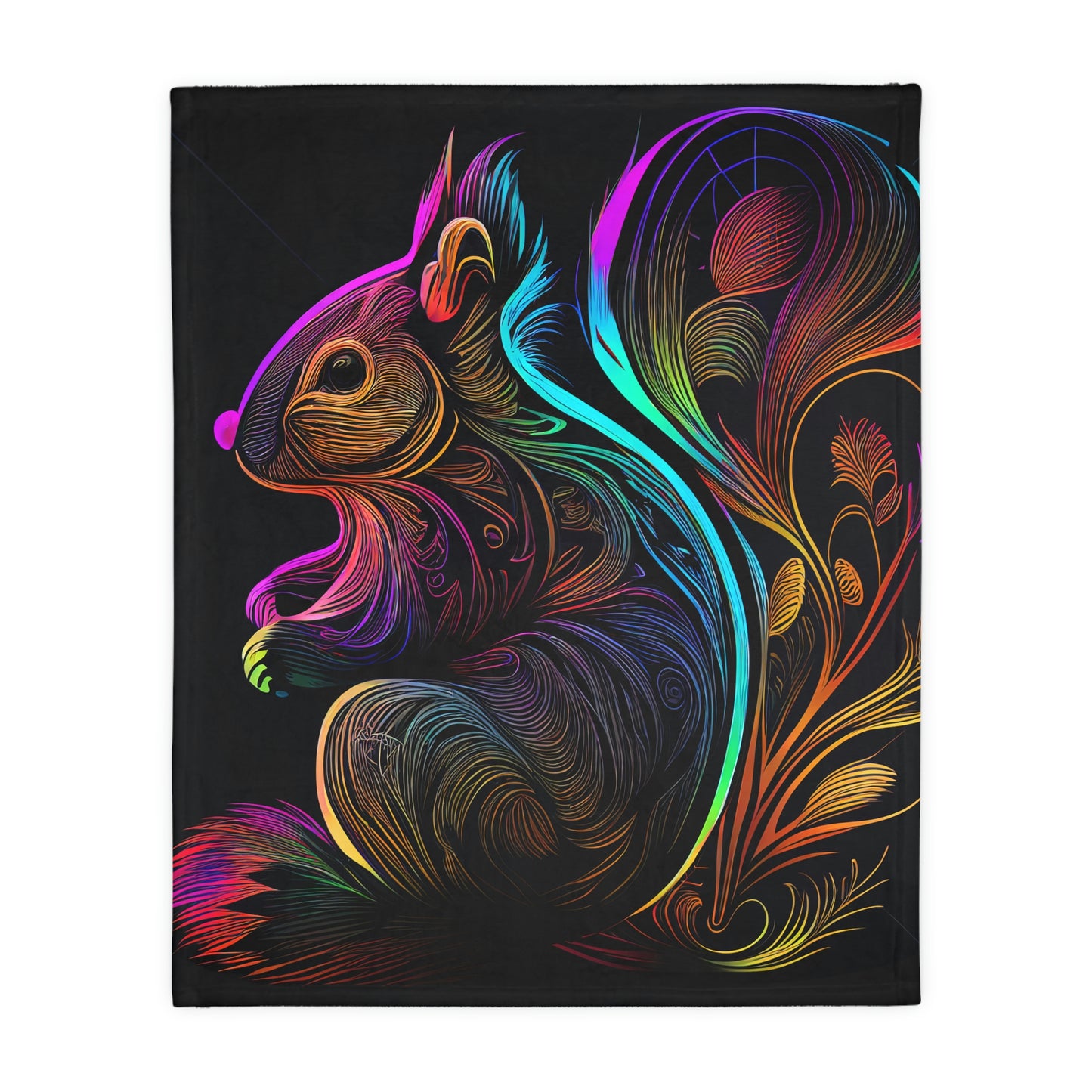 There Are Two Types of Squirrels In This World Velveteen Minky Blanket (Two-sided print)