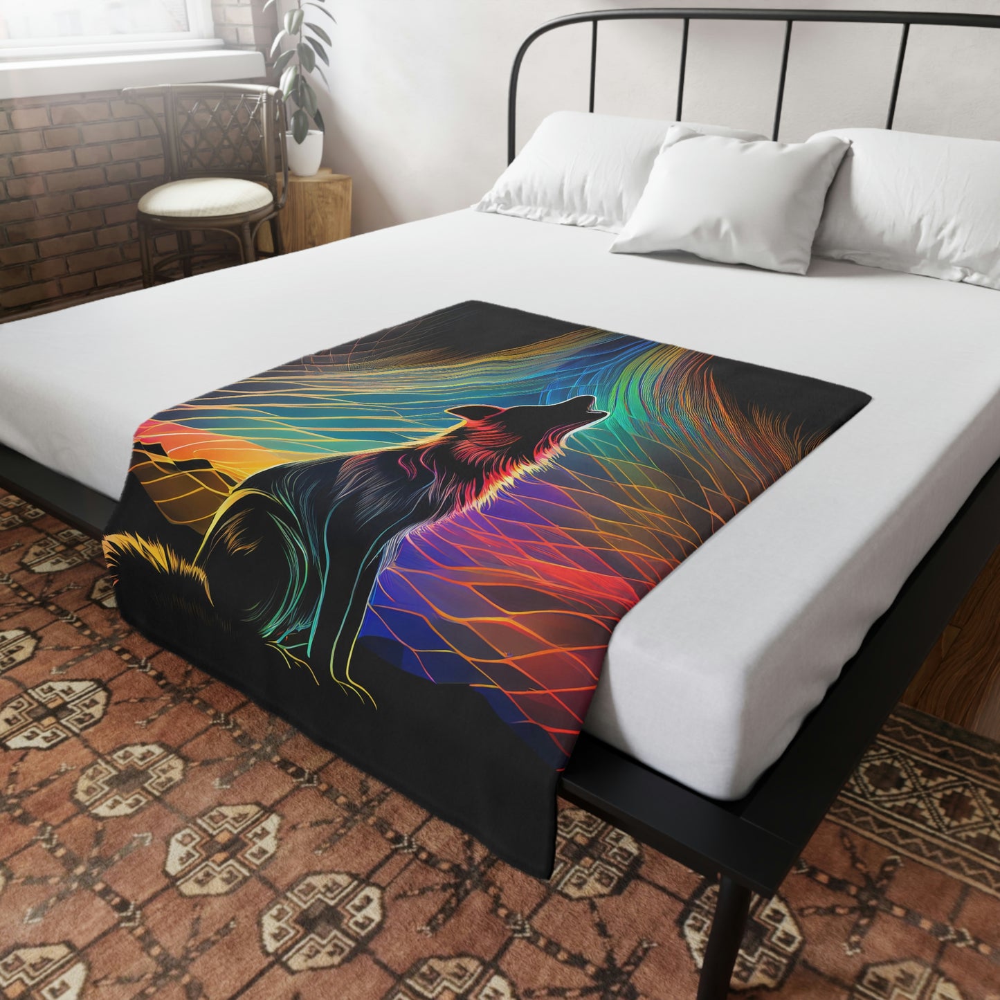 Howling Aurora Plush Fleece Blanket