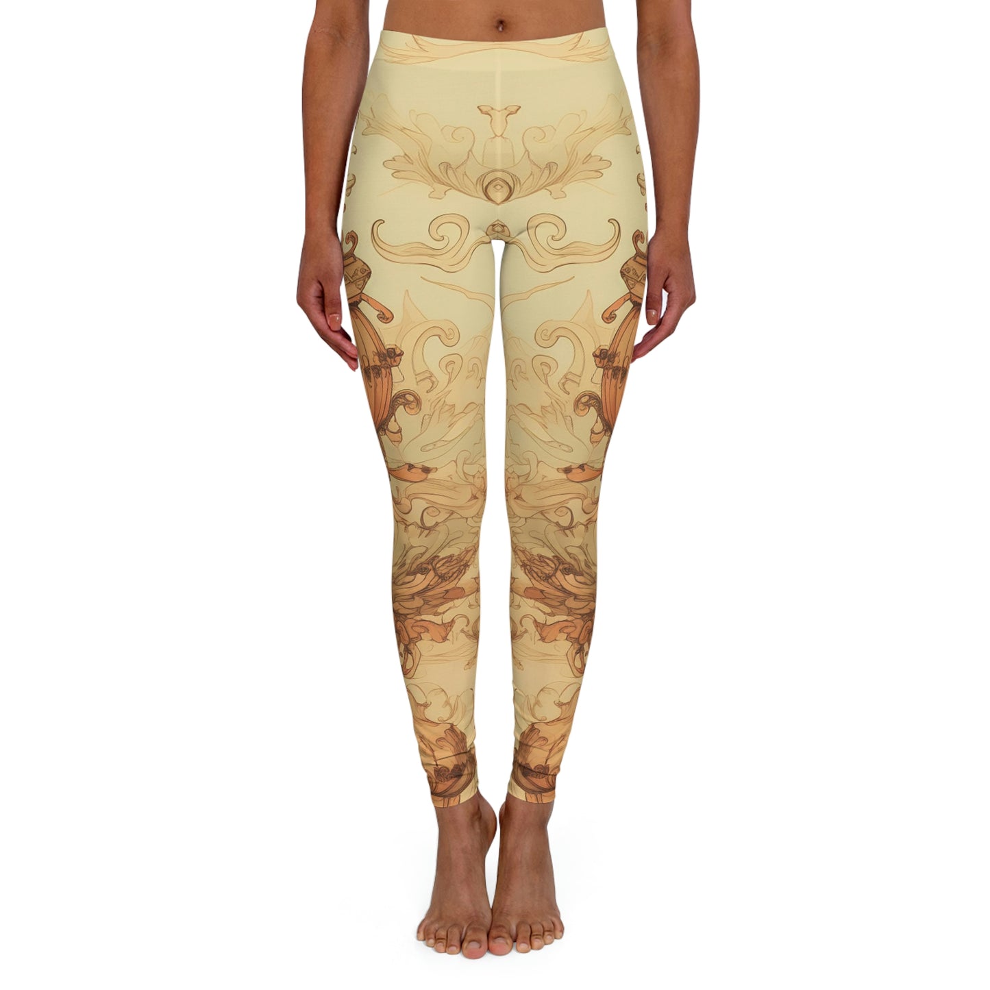 Rococo Spinning Top Land Women's Spandex Trippy Leggings