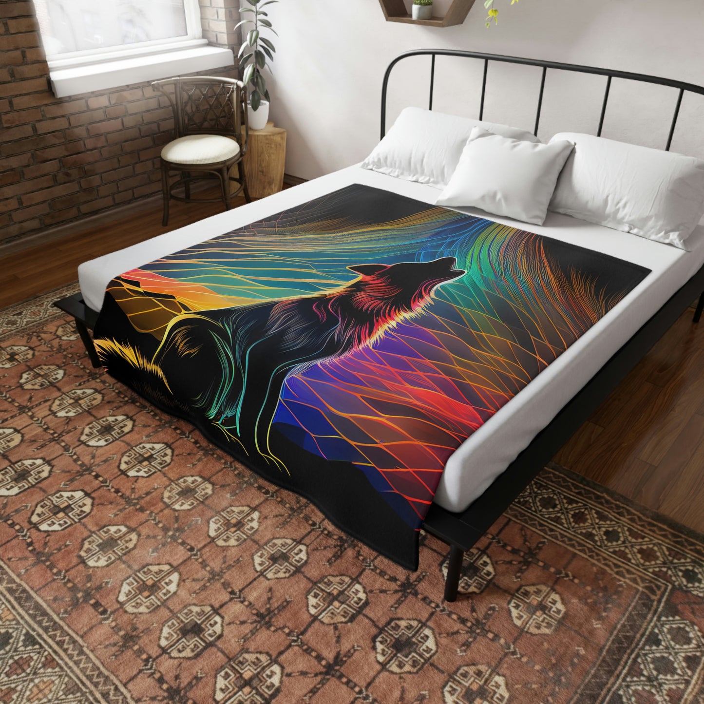 Howling Aurora Plush Fleece Blanket