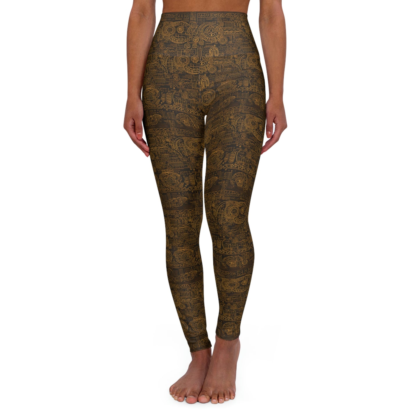 Golden Symbols High Waisted Yoga Leggings