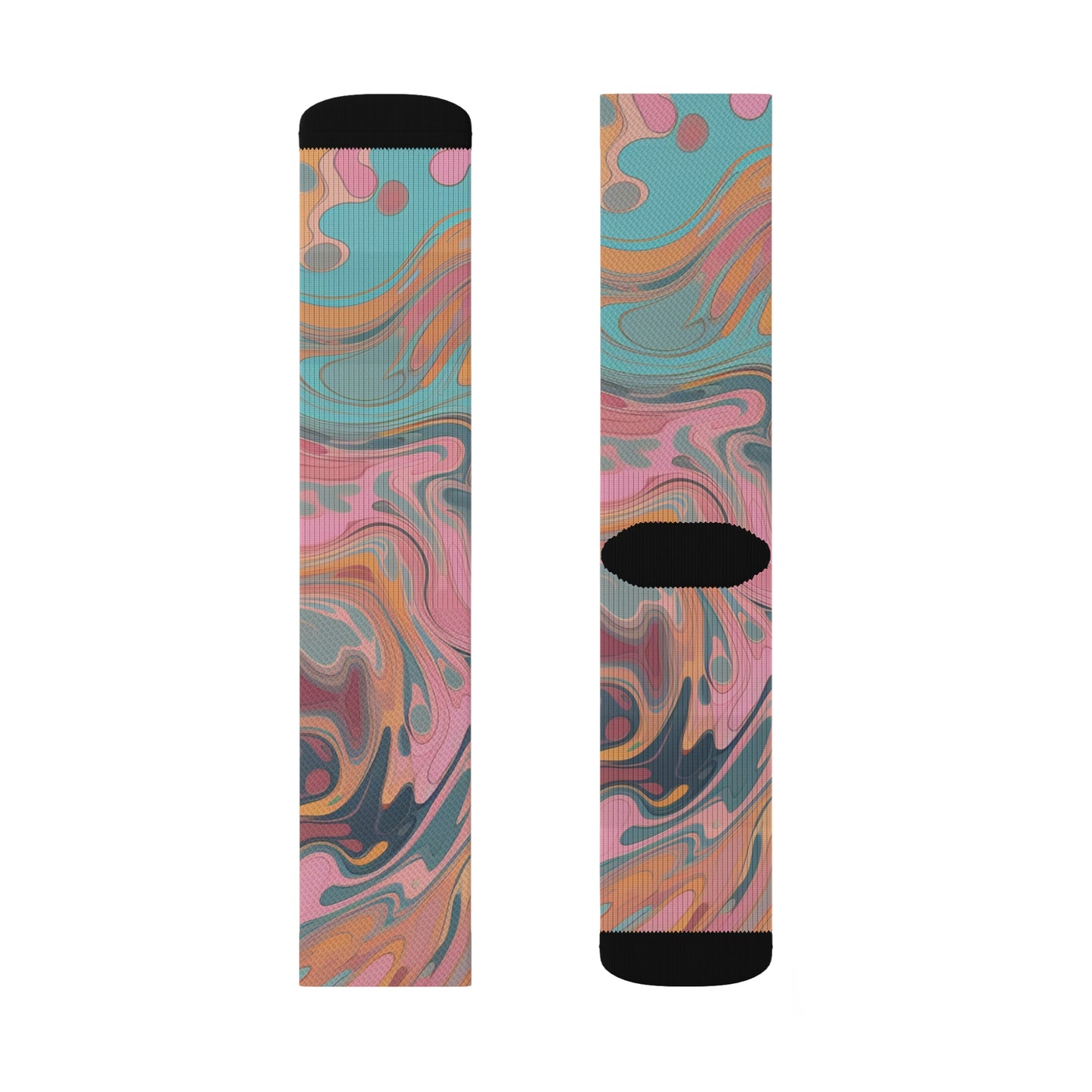 Oil Pastel Psychedelic Sublimation Socks