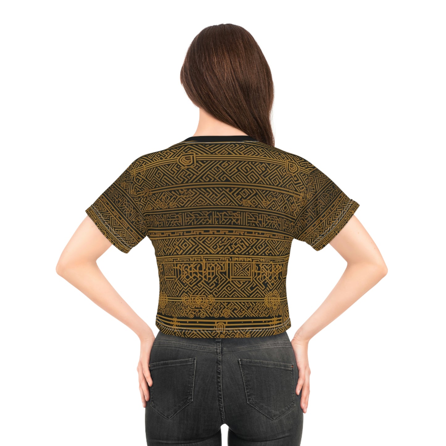Golden Symbols Crop Tee