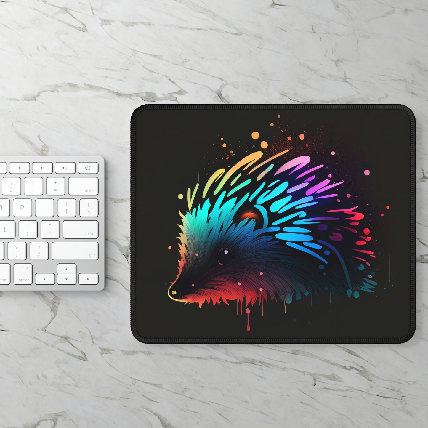 Neonpunk Hedgehog Gaming Mouse Pad