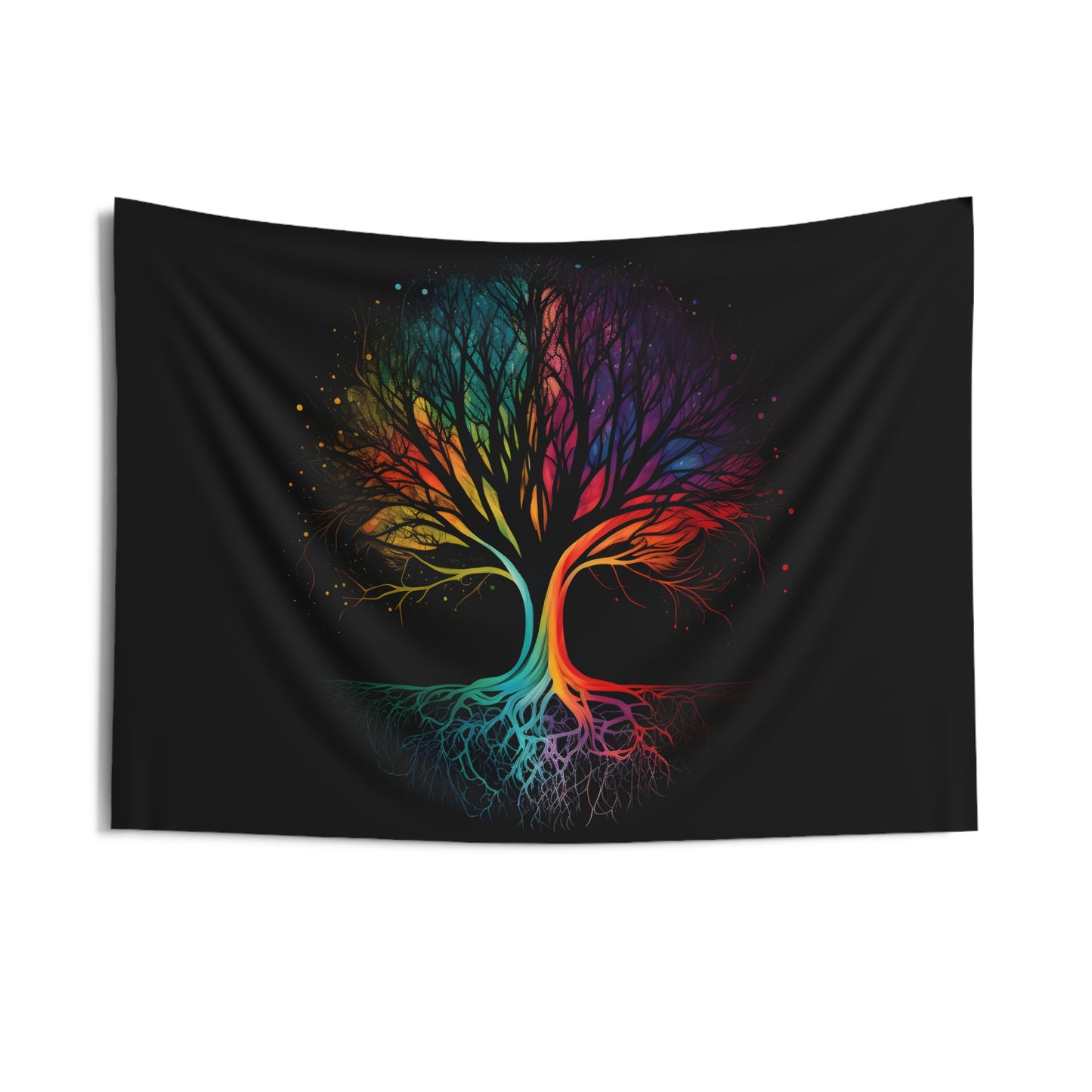 Rainbow World Tree Indoor Wall Tapestry